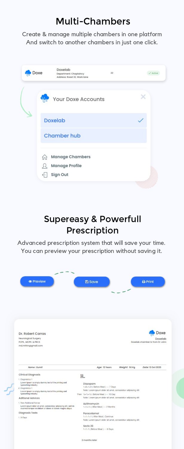 Doxe - SaaS Multi-Doctor Appointment & ePrescription Platform